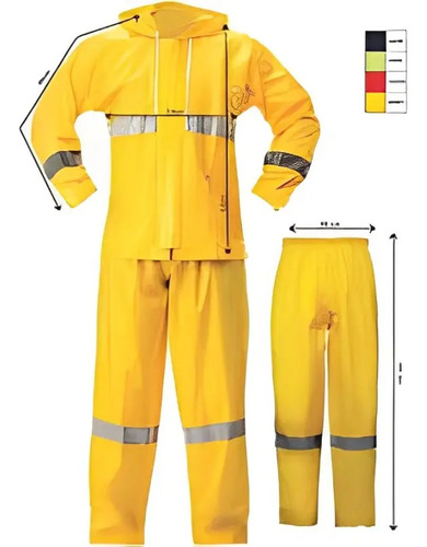 Conjunto nylon com refletivo segurança amarelo Pantaneiro