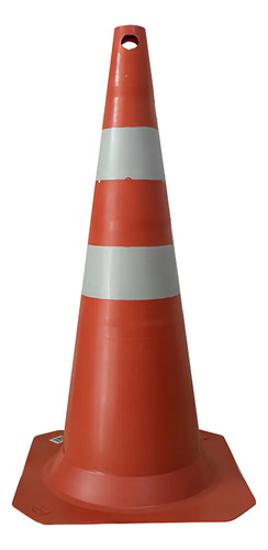 Cone de sinalização laranja e branco 75cm Fit 700.00503 Plastcor