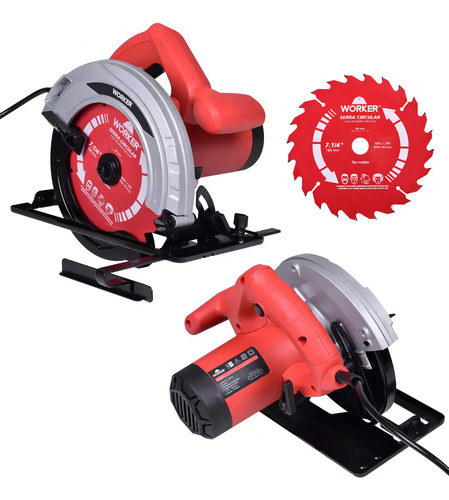 Serra circular 1300w 185mm 220v 991570 Worker