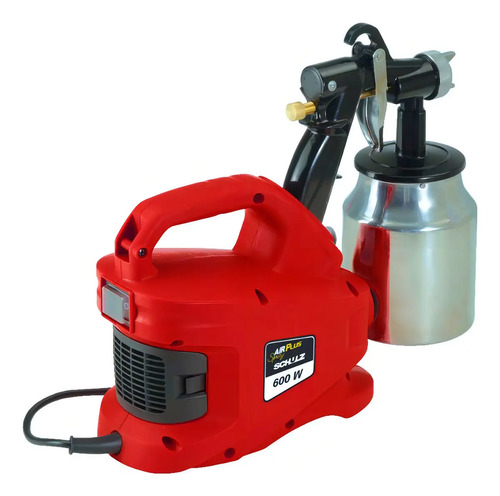 Pistola Pulverizadora Elet Air Plus Sp 600 com Motor Elet 600W 127V 1L Man Schulz 92080490