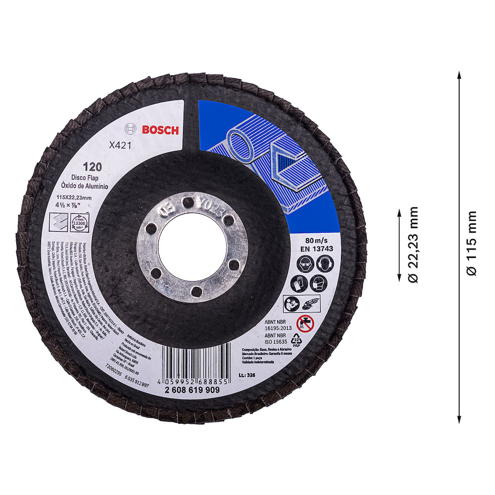 Disco Flap X421 Alox 115mm G120