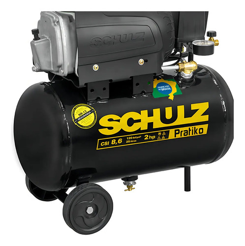 Compressor de ar portátil CSI86 pratiko 25 litros 110V Schulz 915.0421-0