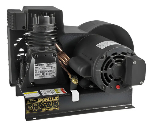 Compressor de Ar Estacionário Pistão CSI4BRAVO Ad C Motor Monofásico Aberto Industrial 1CV 127V 2P60Hz Schulz 92176680