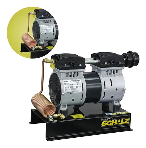 Motocompressor Ar Estacionário Pistão CSD5ISENTO Ad C Motor Monofásico Aberto Industrial 1CV 220V 4P60Hz Schulz 91503910