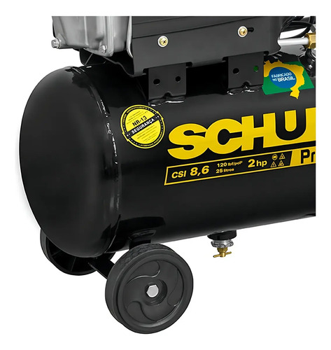 Compressor de ar portátil CSI86 pratiko 25 litros 110V Schulz 915.0421-0