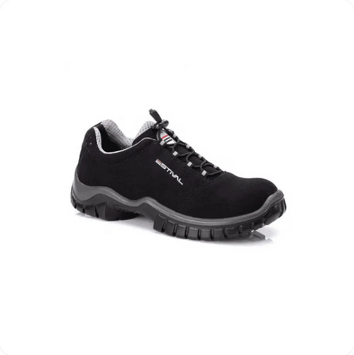 Sapato energy microfibra reno preto/cinza EN10021S2 CA 44592 Estival