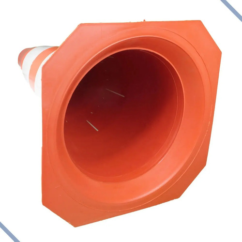 Cone de sinalização laranja e branco 50cm Plastcor 700.01283