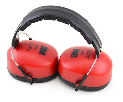 Abafador De Ruído 3m Muffler 21db Tipo Concha Ca 14235 Vermelho