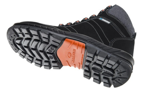 Botina amarrar bico pvc 75BPR29MSPBP nobuck preto 700347 new prime CA 41369 Marluvas