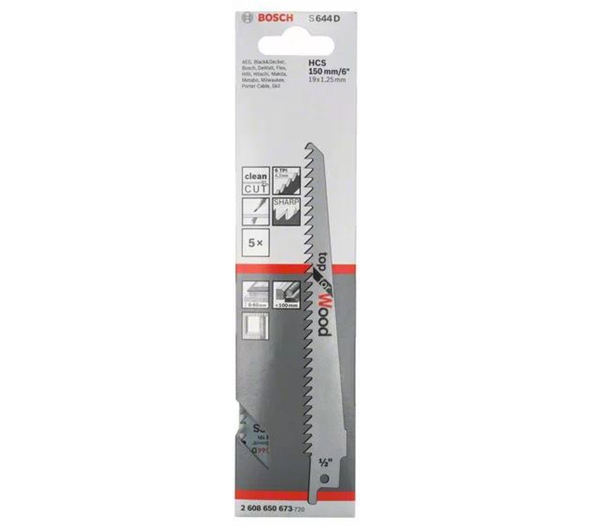 Lamina de Serra Sabre S644D  Bosch