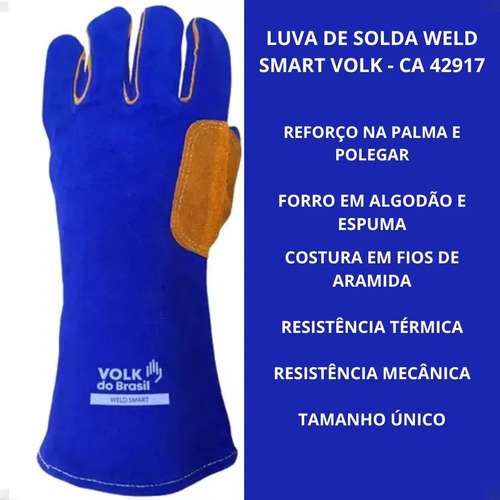 Luva térmica solda weld master CA 19894 Volk 107502431