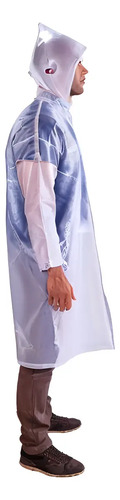 Capa de chuva pvc laminado transparente cristal 0,20 com capuz CA 36249 700.30400