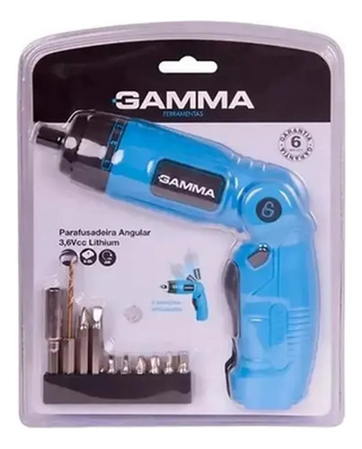 Parafusadeira à bateria 3,6v li-Íon bivolt com kit G12104/BR Gamma