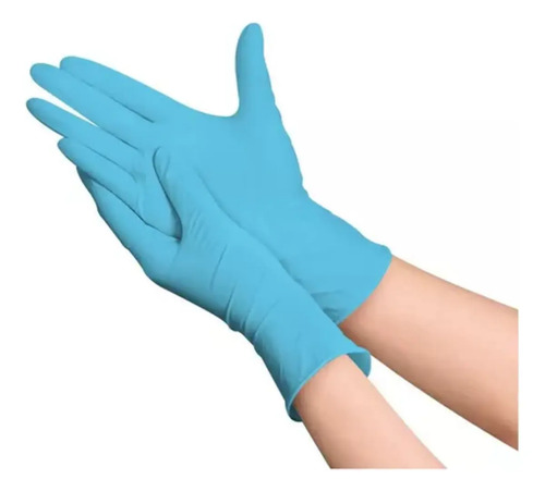 Luva de procedimento nitrilo blue Safemax CA 49831