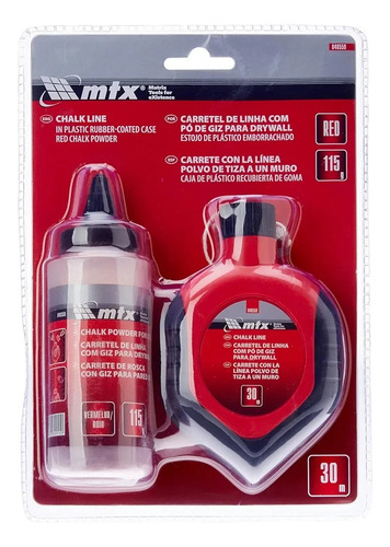 Carretel de linha com giz para drywall 30 metros tubo Mtx 848559