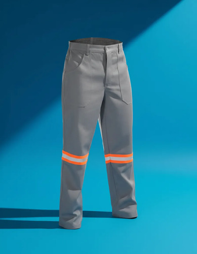Calça cinza operacional com refletivo laranja NR10 CA 43834 Ledan