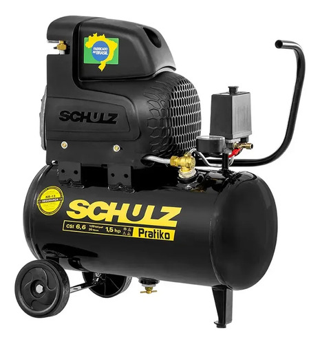 Motocompressor Ar Portátil Pistão CSI6,6PRATIKO 20 I Motor Monofásico Aber Industrial 1,5CV 127V 2P60Hz Schulz 91504410