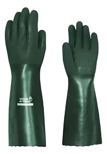 Luva de pvc verde CA 37127 Volk 26cm 102510303 Tam G