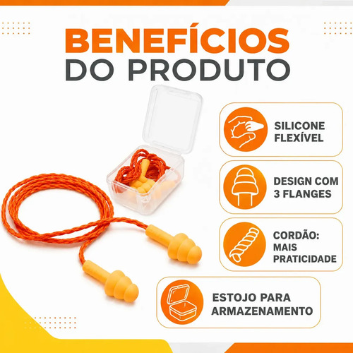 Protetor auricular 3M pomp plus com cordão CA 5745 19db HB004680573