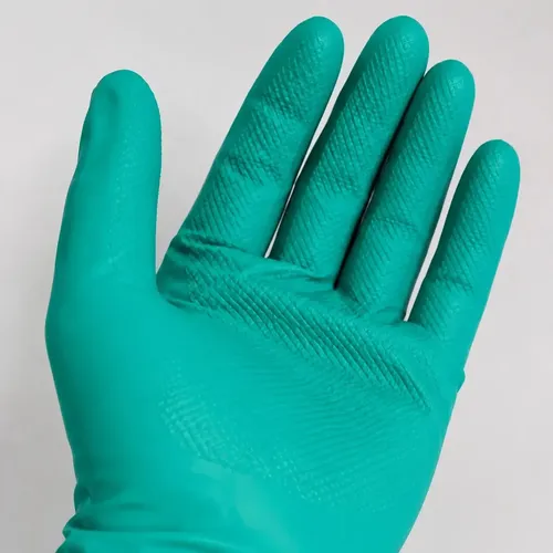 Luva de nitrila verde forrada CA 41819 Lv-nvf Imbat