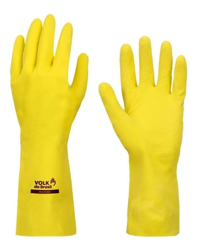 Luva multiuso latex amarela CA 10695 Volk 105104401