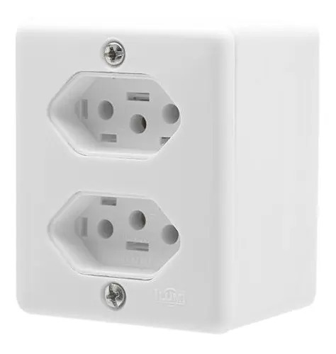 Tomada dupla sobrepor box 2p 20a 250v 63121