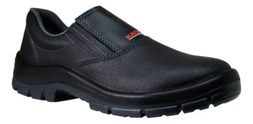 Sapato de segurança bico de pvc Kadesh couro preto CA 34923 FX45201PVC