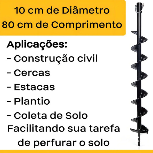 Broca perfurador solo tipo A simples 100X800 Csm 71000674