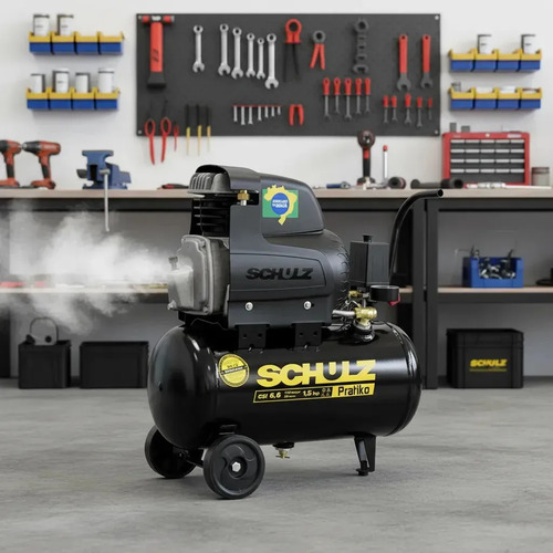 Motocompressor Ar Portátil Pistão CSI6,6PRATIKO 20 I Motor Monofásico Aber Industrial 1,5CV 220V 2P60Hz Schulz 91504420