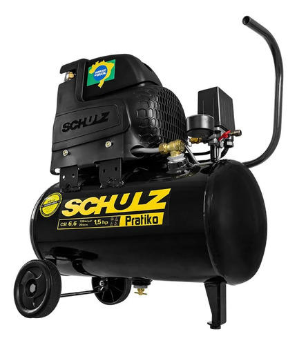 Motocompressor Ar Portátil Pistão CSI6,6PRATIKO 20 I Motor Monofásico Aber Industrial 1,5CV 220V 2P60Hz Schulz 91504420