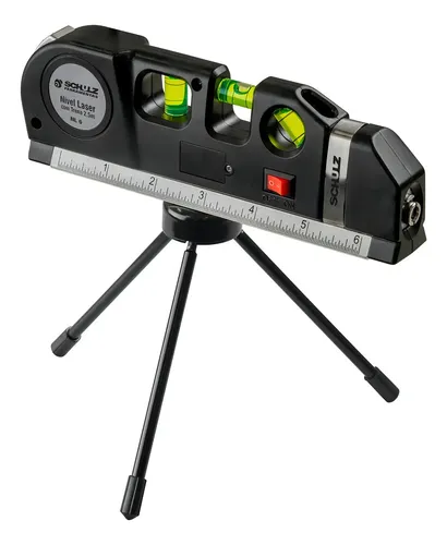 Nivel A Laser com Trena e Tripe MOD.NL6 com Niveis Bolha Vertical Horizontal Construção Civil Domestico Schulz 92012940