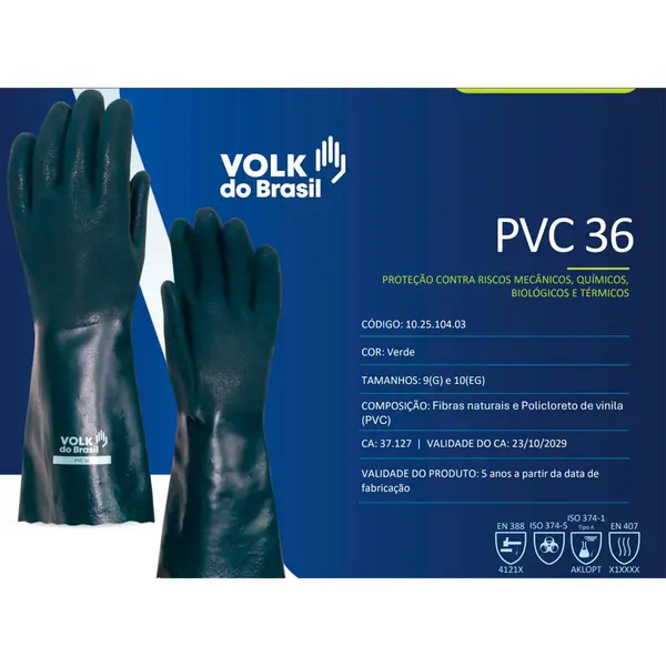 Luva pvc 36 CA 37127 Volk 102510403