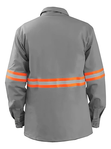 Camisa eletricista CA 30409 NR10 Commanders com refletivo laranja