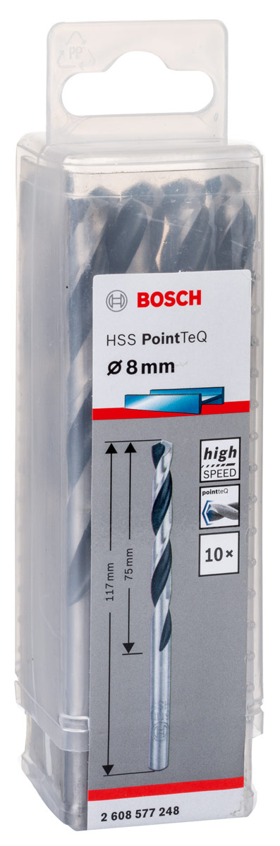Broca para Metal HSS PointTeQ 8.0mm 10x