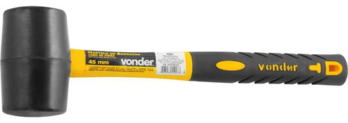 Martelo borracha 45mm 225 gramas cabo de fibra Vonder 3589000225