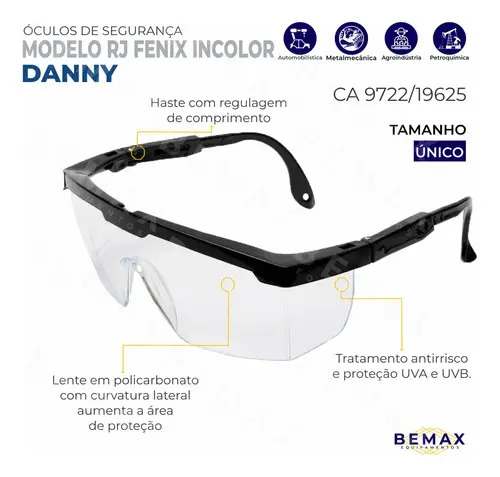 Óculos segurança CA 14990 DA-14700 Danny