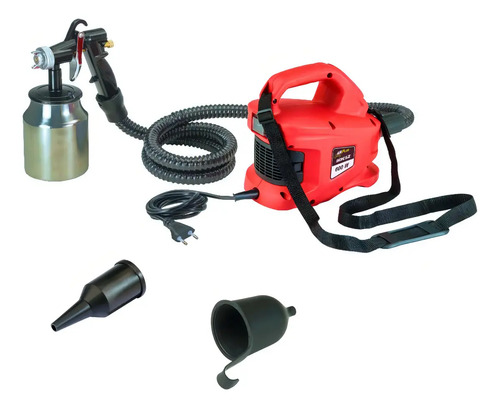Pistola Pulverizadora Elet Air Plus Sp 600 com Motor Elet 600W 220V 1L Man Schulz 92080500