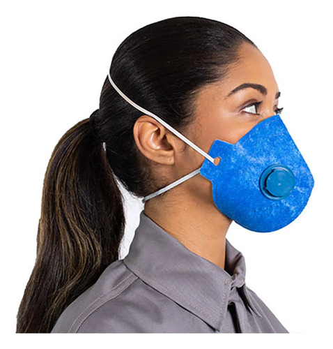 Respirador PFF2 com válvula 2306 P2 azul Ledan CA 13121
