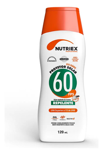 Protetor solar FPS 60 com repelente Nutriex 120ml 0062802