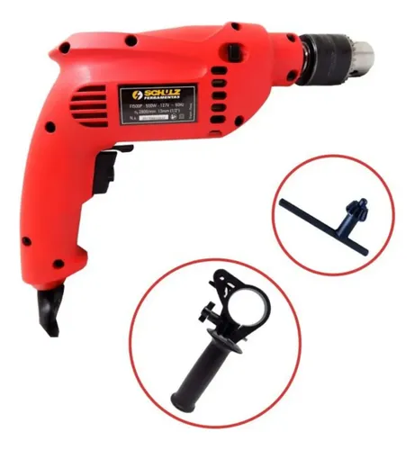 Furadeira Impacto FI500P Monofásico 127V 500W 2800RPM com Mandril 1/2pol com Fio Schulz 92900400