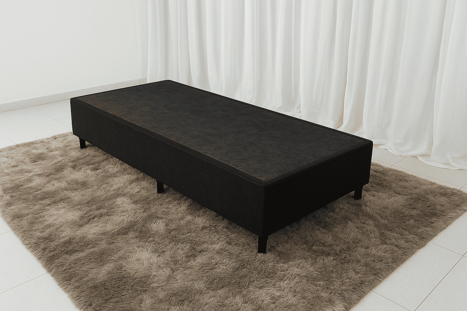 Base Solteiro N&S (88x188) Preto