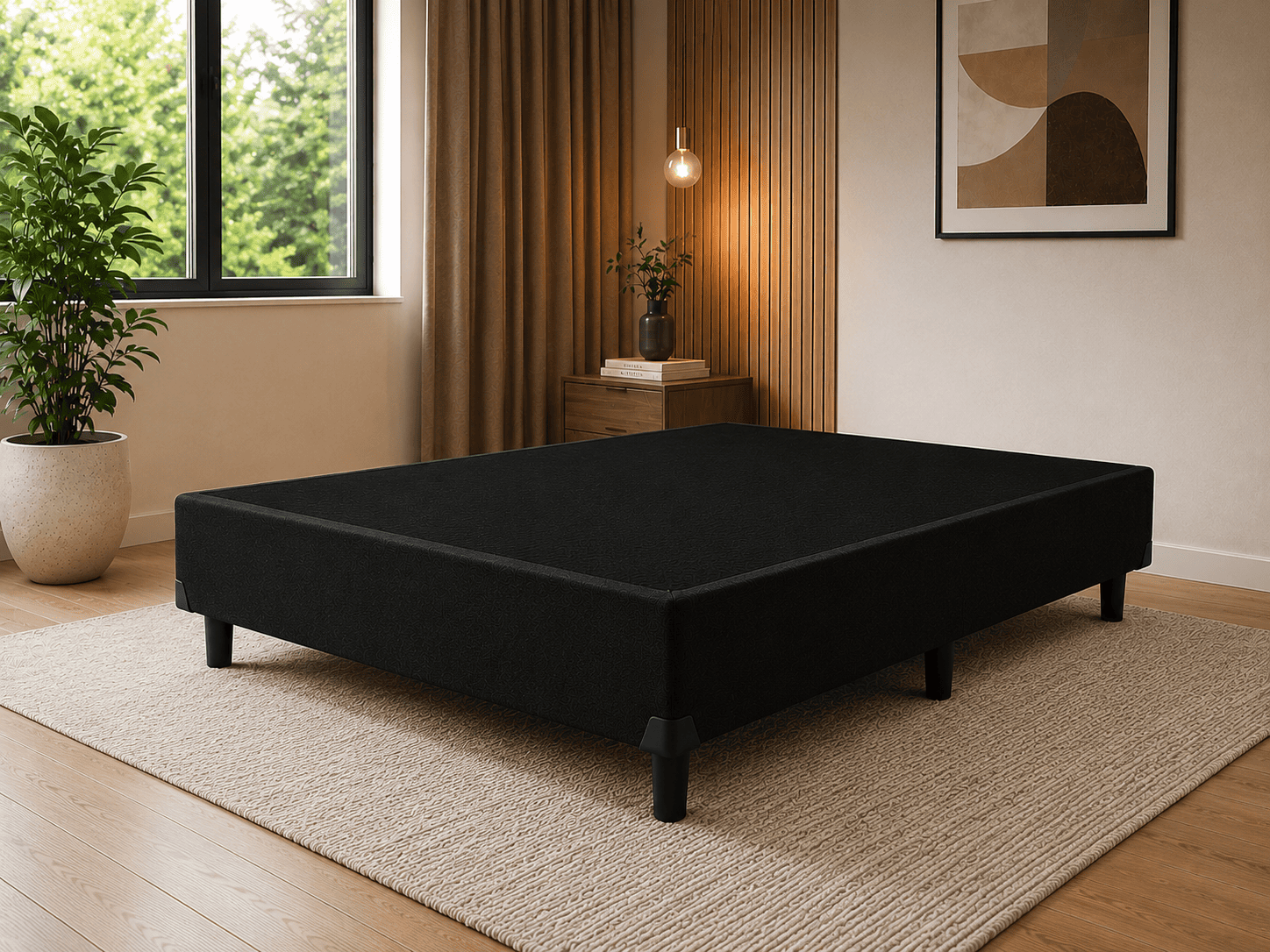 Box Base Casal (138x188) Preto