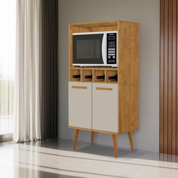 Torre Nuvola 2 Portas Ipê/Off White