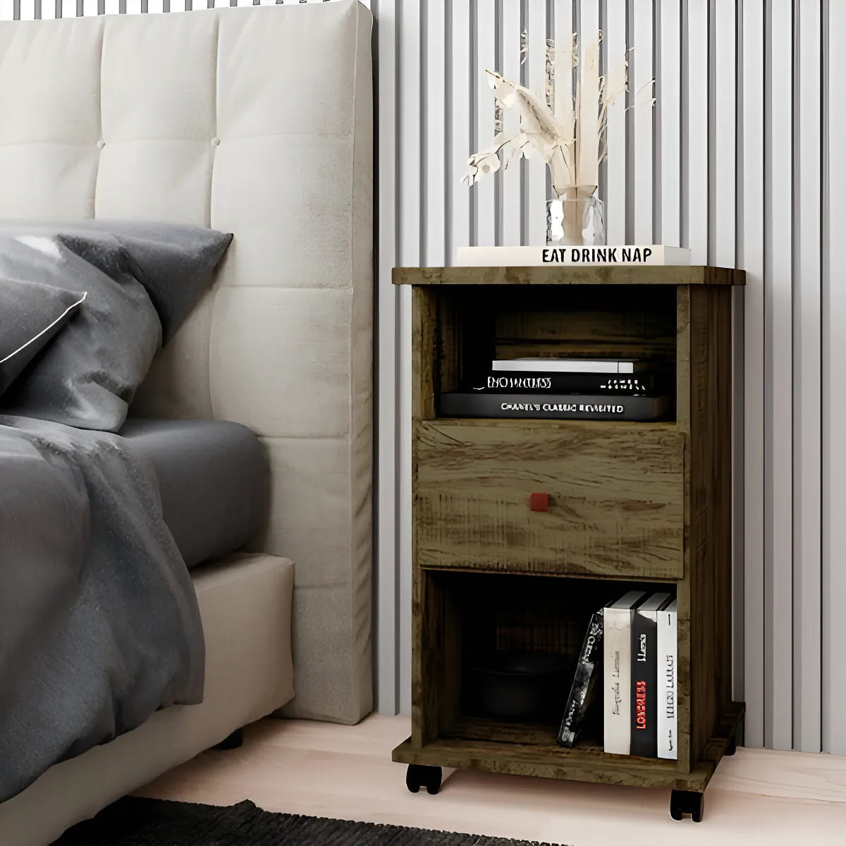 Mesa de Cabeceira Otto Amêndoa