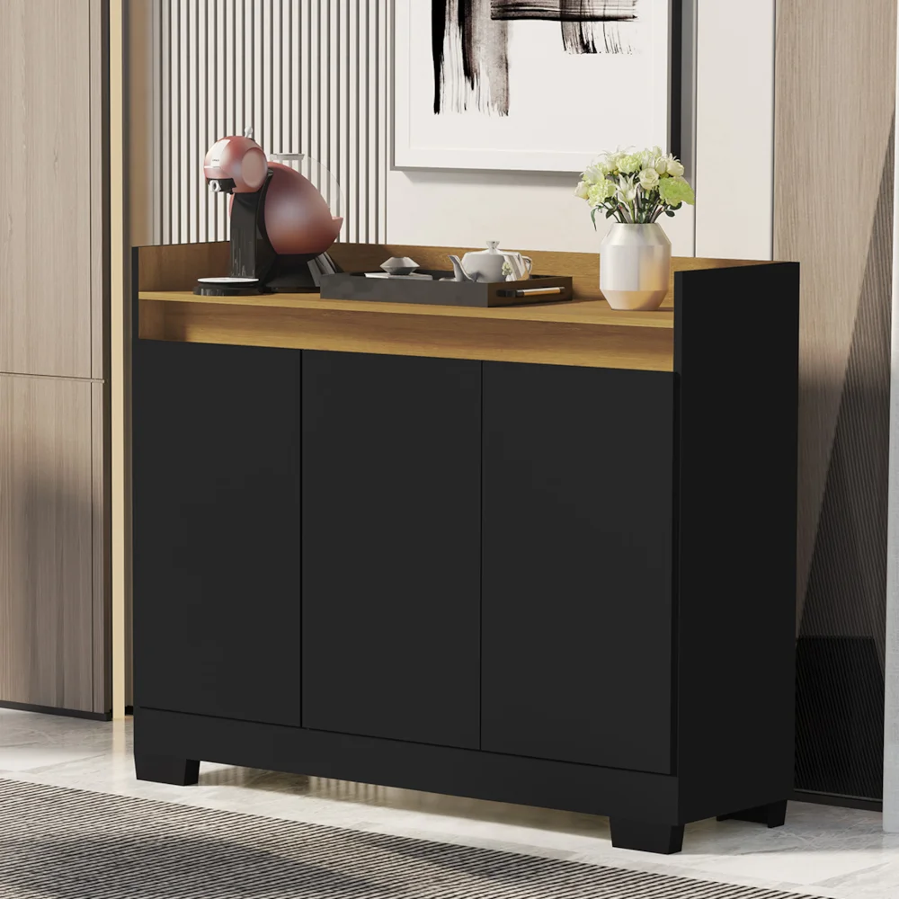 Buffet Real 3 Portas Preto/Mel