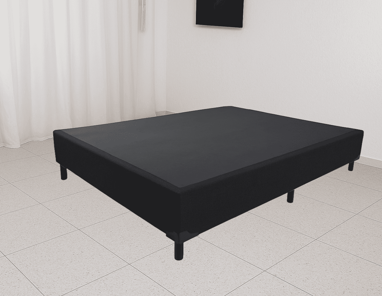 Box Base Casal (138x188) Preto