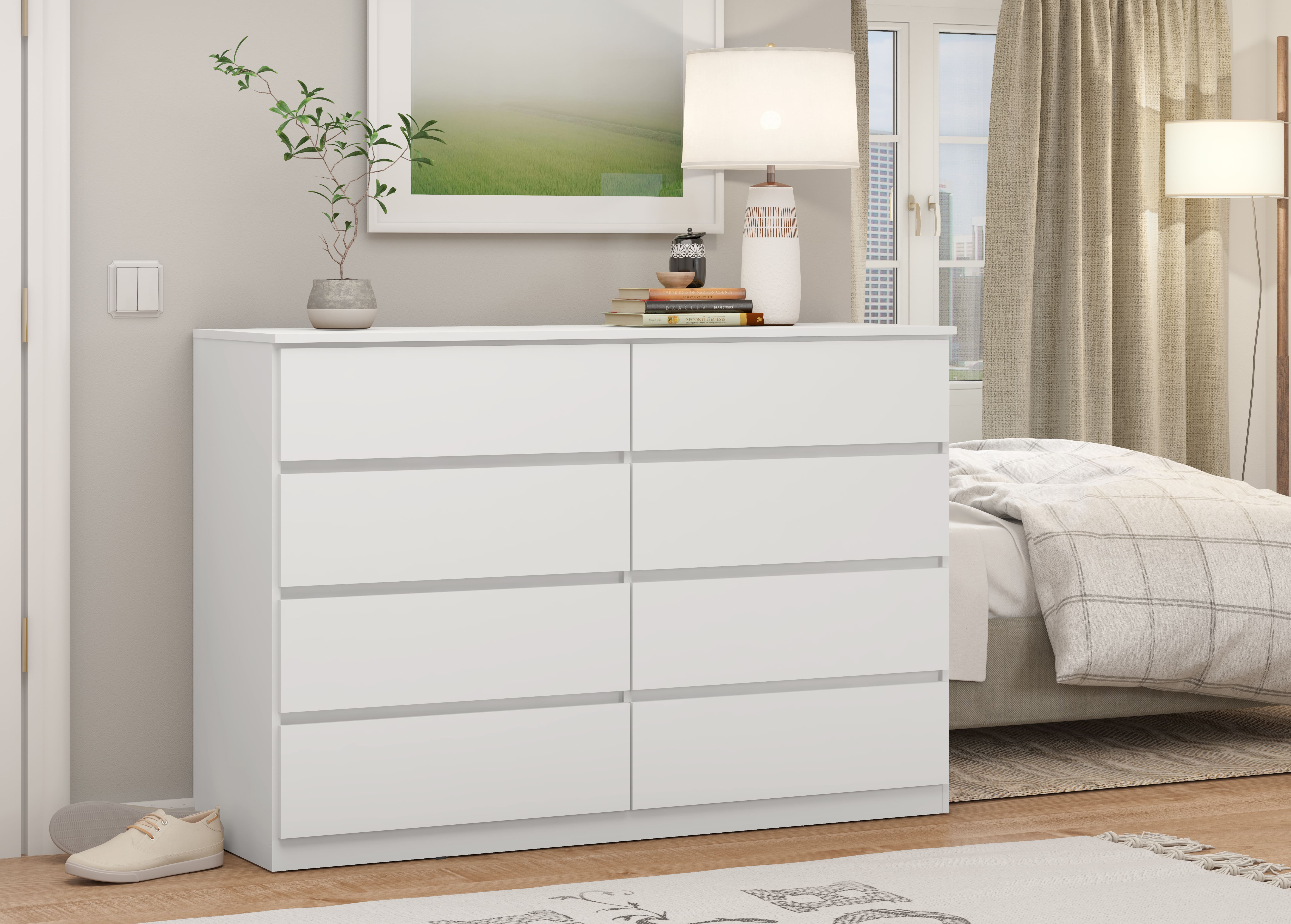Cômoda Sintra 8 Gavetas Branco