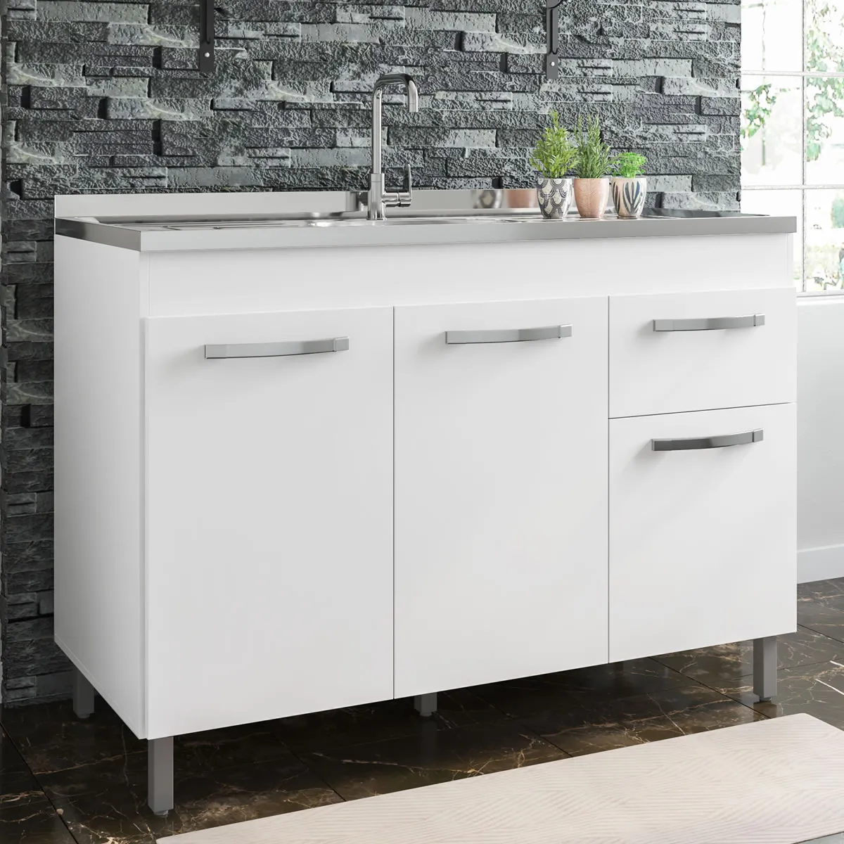 Balcão 1,20 p/Pia Fiorello Branco