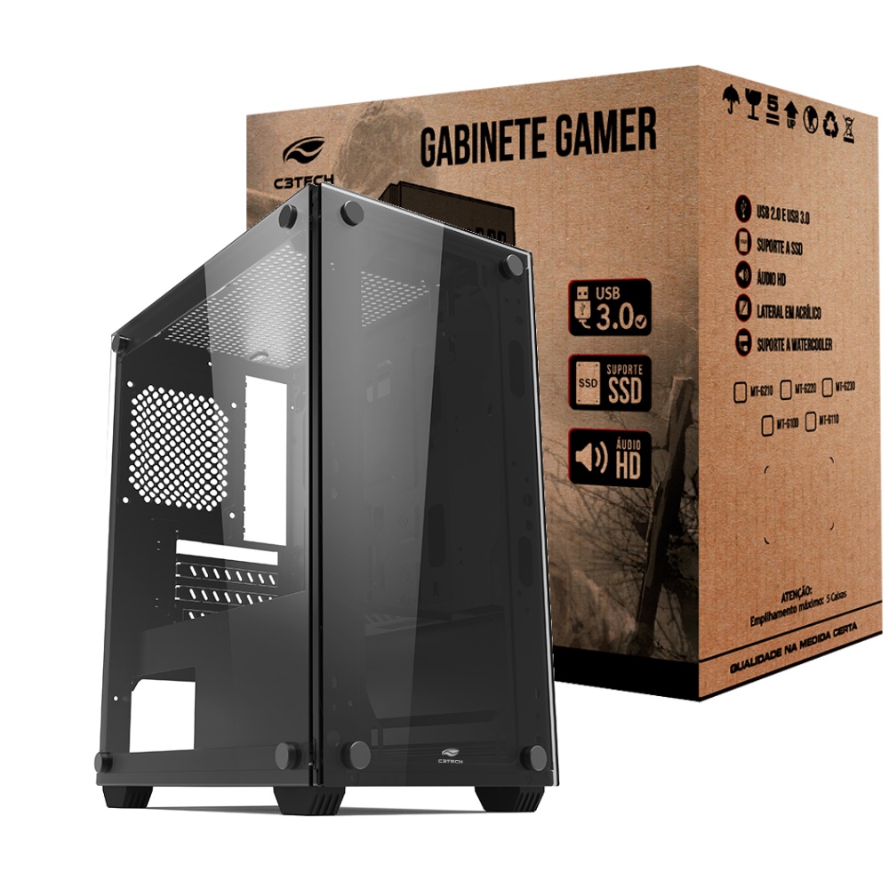 Gabinete Gamer MT-G110BK Vista Geral