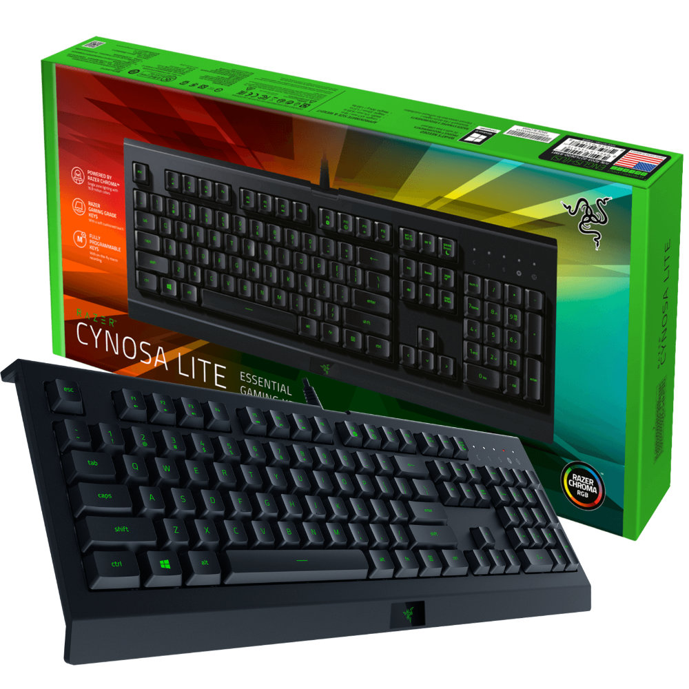 Teclado Gamer Razer Cynosa Lite RGB Vista Frontal